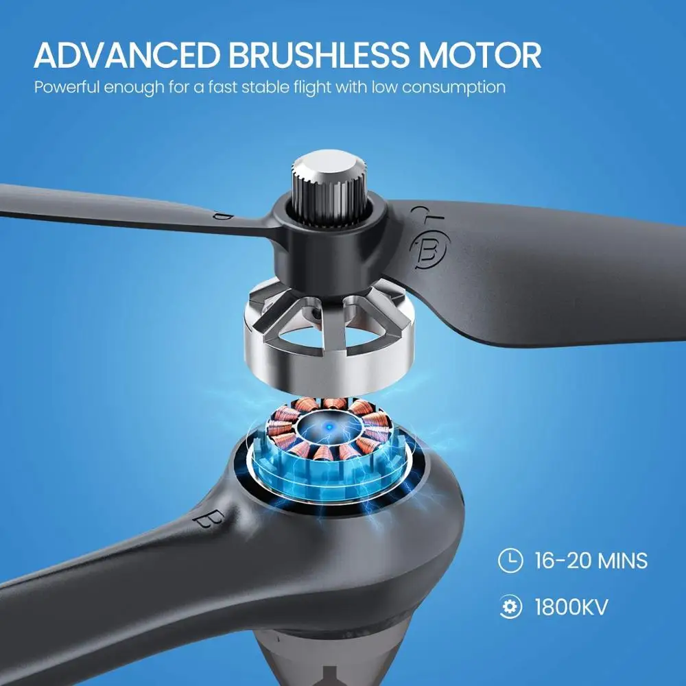 Potensic D60 gps Дрон с 4K широкоугольным HD FPV двойной камерой бесщеточный мотор RC