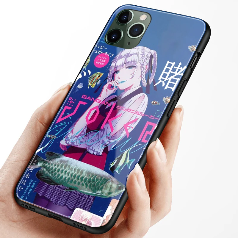 momobami kirari kakegurui anime soft silicone glass phone case cover for iphone se 6 6s 7 8 plus x xr xs 11 12 mini pro max free global shipping