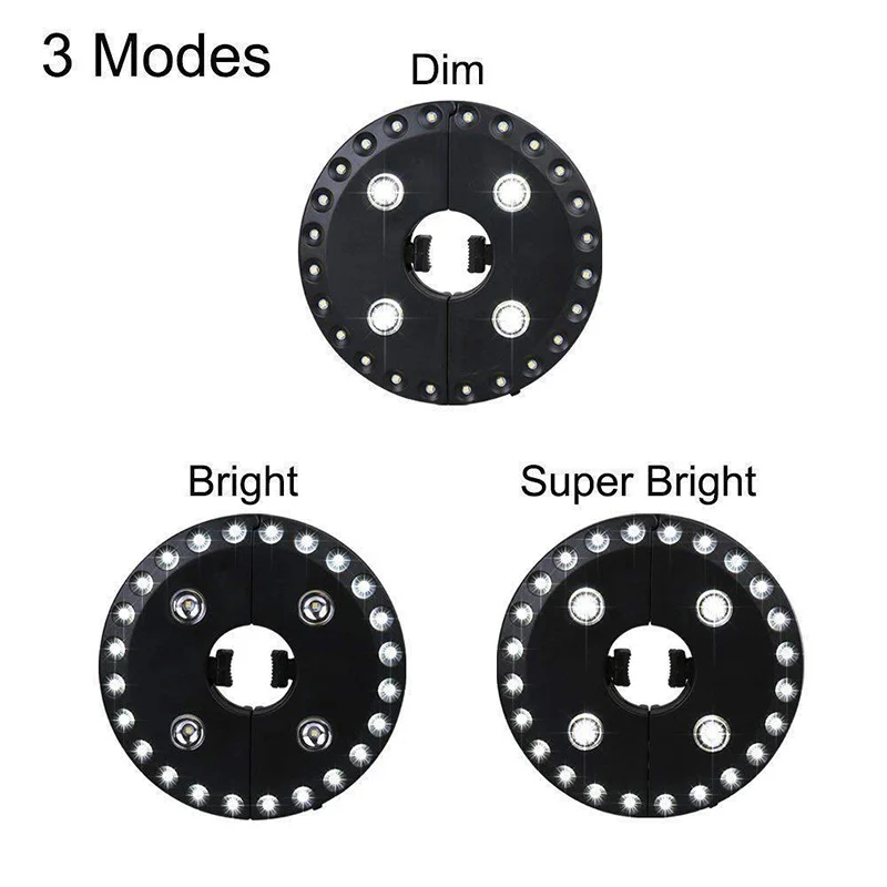 

48 LED Lantern Patio Umbrella Light Portable Outdoor Camping Light For Beach Tent Patio Garden Emergency Lights Battery Powered