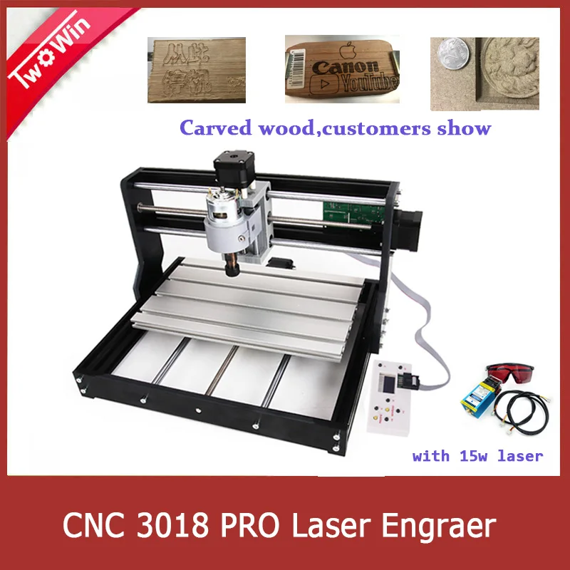 CNC 3018 Pro с автономным управлением, GRBL управления Diy Мини ЧПУ машина, 3 оси pcb фрезерный станок, лазерная гравировка древесины маршрутизатор