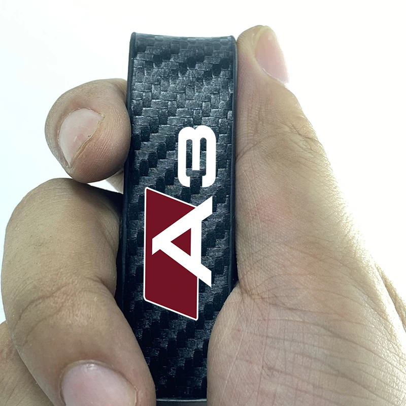 

For Audi A3 A4 A5 A6 A7 A8 Q3 Q5 Q7 Q8 B6 B7 Sline TT C5 C6 B8 B5 Leather Keychain Key Ring Car Keychain Key Chain Holder