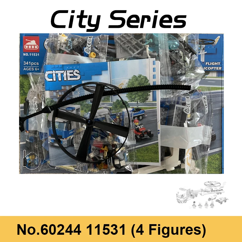 

785pcs New City Police Station Headquarters Police Plane Car Bulldog Building Blocks Bricks Toys For Boy Birthday Gifts 60246