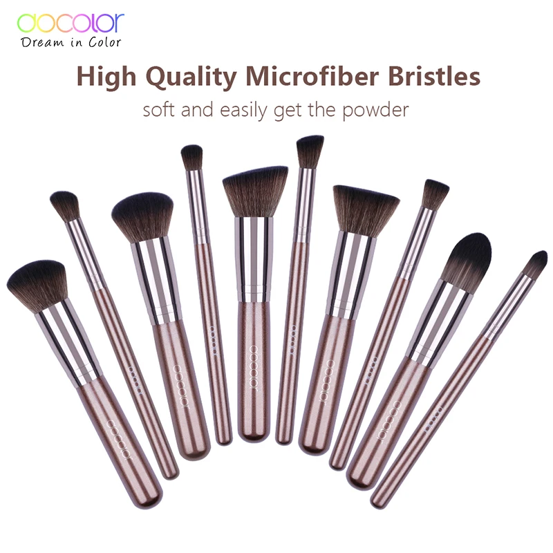 Набор кистей для макияжа Docolor 10 шт. кисть пудры основы под макияж глаз румян набор