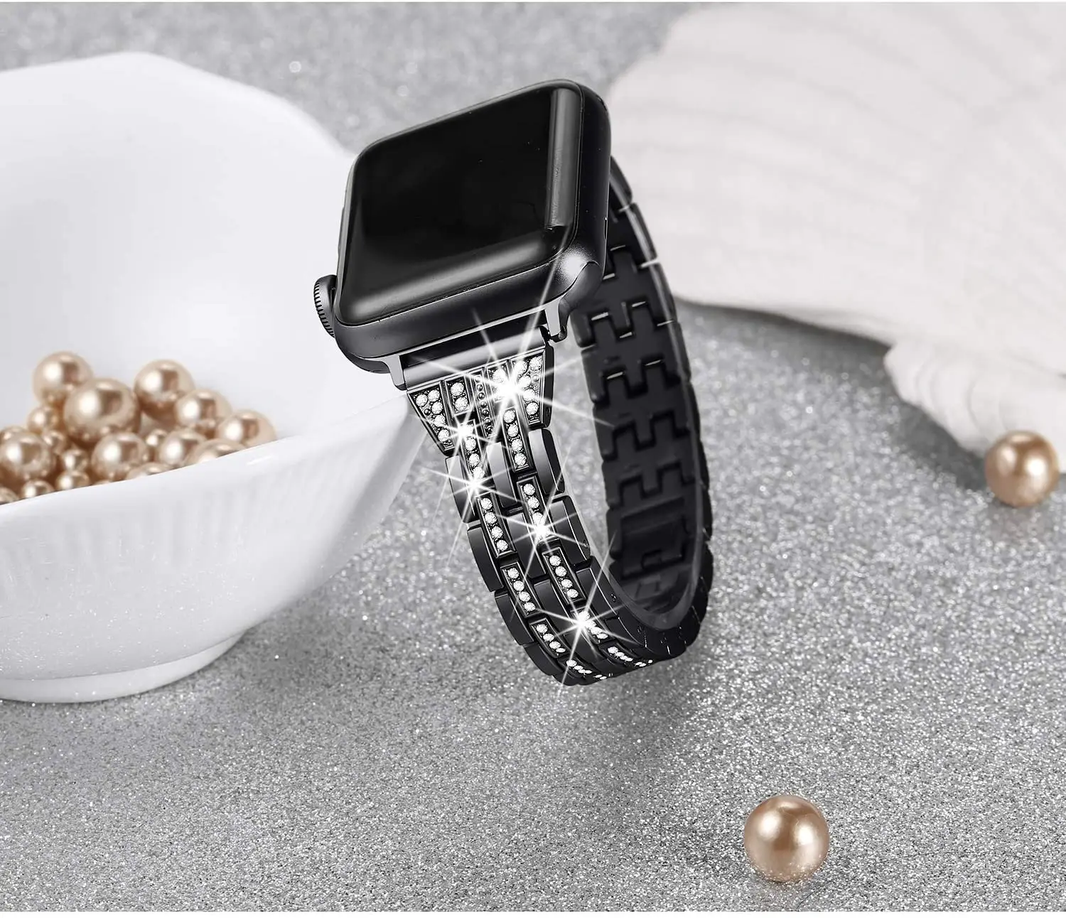 Ремешок Алмазный для Apple Watch 42 мм 38 Женский металлический браслет watch 5 band 44 40 SE Series 6