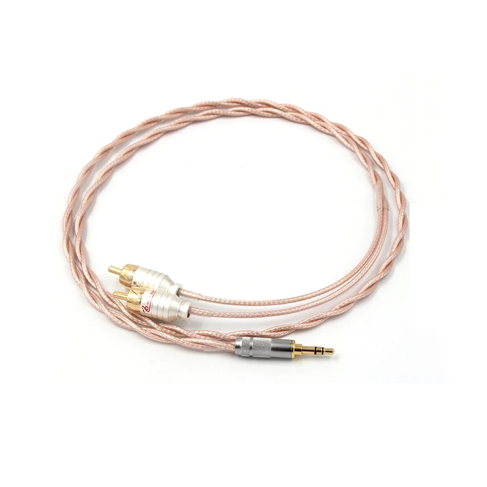 Audiocrast 3.5mm Stereo Plug to 2 RCA Male Audio Cable For Cayin N5 Iriver AK240 AK380 AK120II Amp Onkyo DP-X1 | Электроника