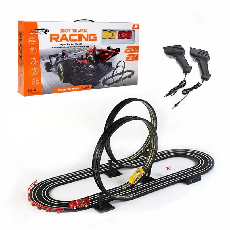 Автомобиль игрушечный с электрическим железнодорожным треком авторама двойным