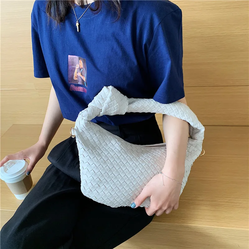 Дамские сумочки, дизайнерская вязаная сумка на плечо из натуральной кожи, женская сумка-мессенджер из воловьей кожи, тканые кошельки и сумо... от AliExpress RU&CIS NEW
