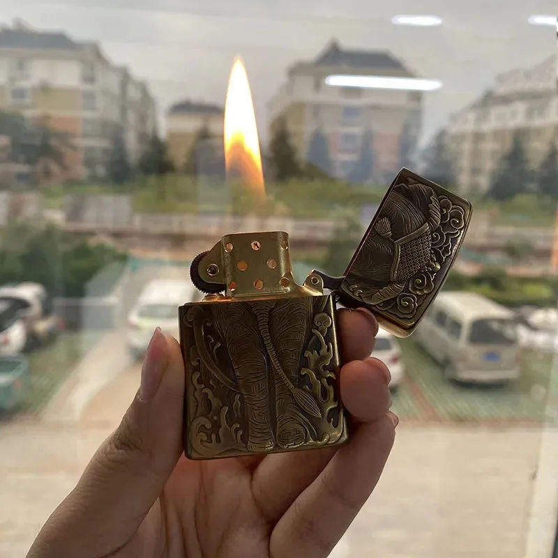 Резная модель 902 рельефная версия классического слона имитация легкой латуни