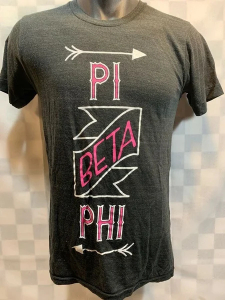 

PI BETA PHI Black Pink White T-Shirt Size S