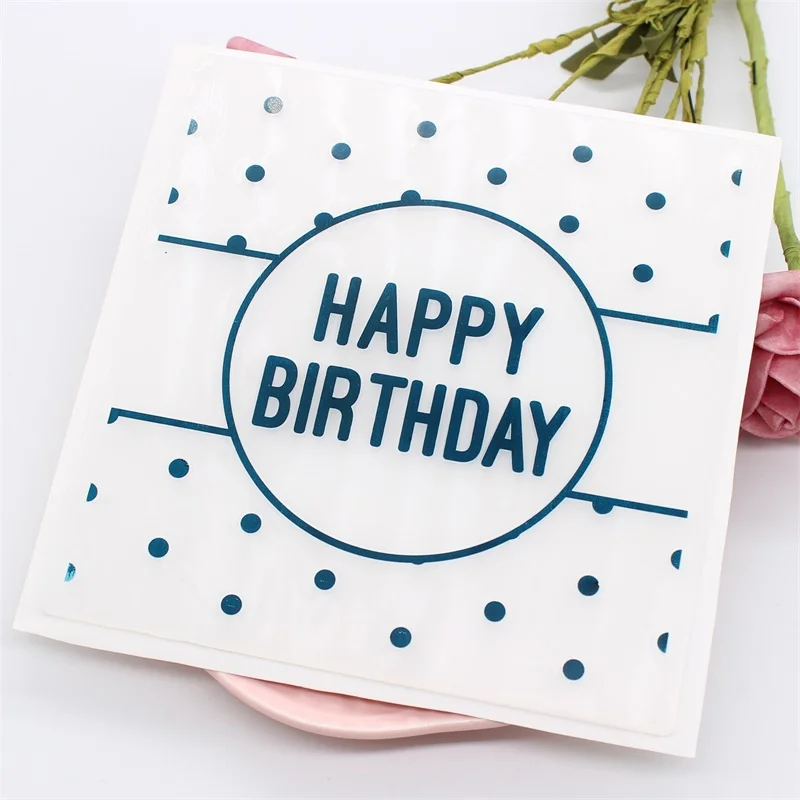 

KSCRAFT Happy Birthday Plastic Embossing Folders for DIY Scrapbooking Paper Craft/Card Making Decoration Supplies
