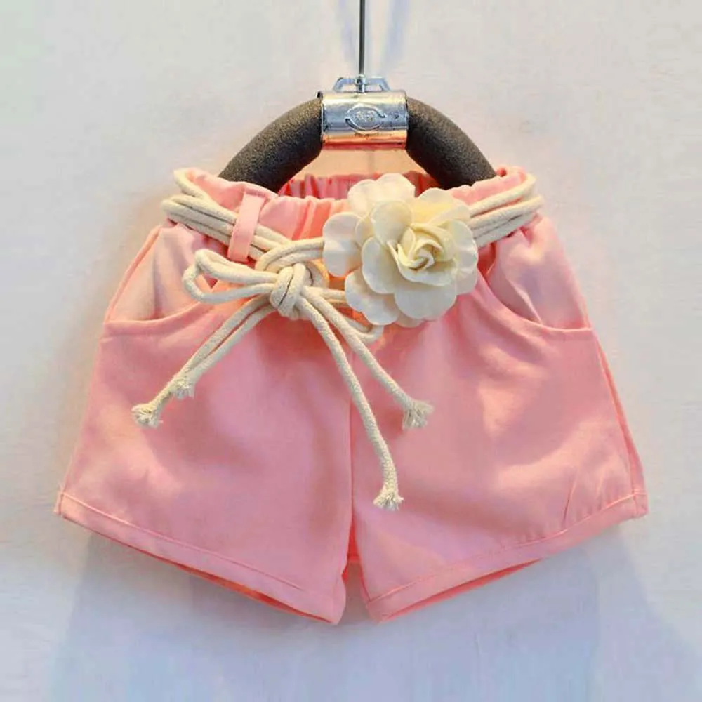 

Toddler Kids Baby Girls Letters Print Ruffle Sleeve T-Shirt Top+Shorts+Belt 3PCS Summer Girl Outfits Clothes Set 2-7 Years