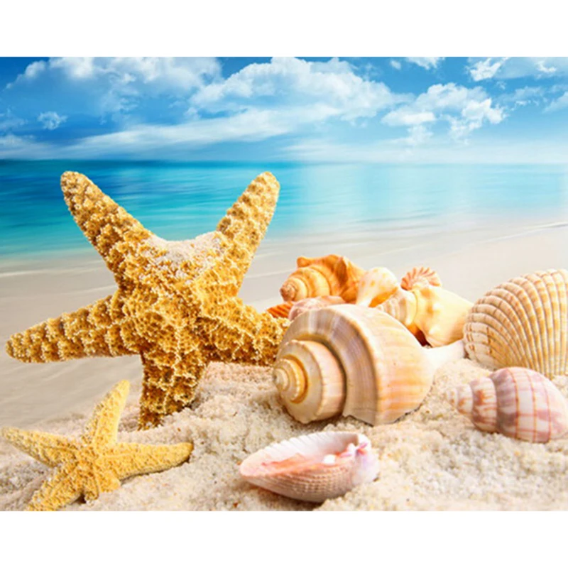 Diy 5d Алмазная мозаика вышивка Морская звезда Пляж мбройдерин Вышивка крестом