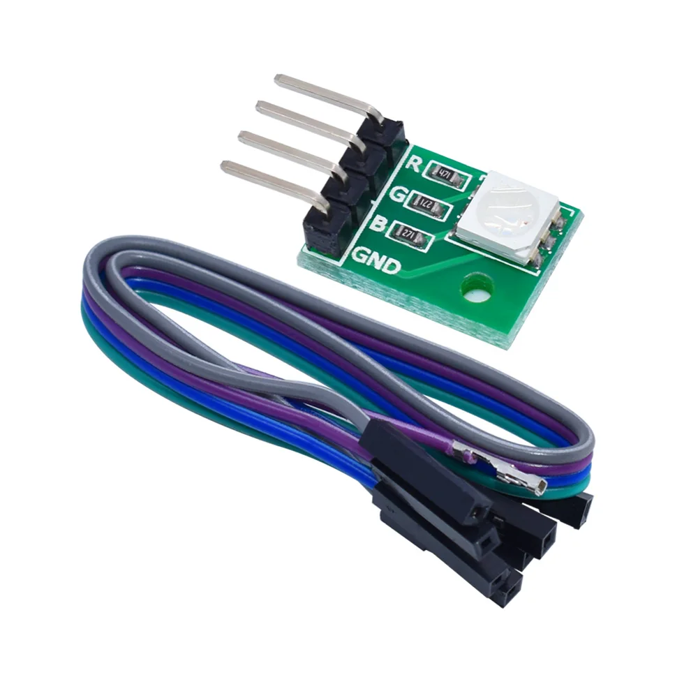 Цветная (RGB) светодиодный коммутационный модуль RGB Светодиодный для arduino макетная