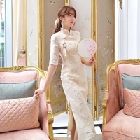 improved cheongsam 2021 summer french new chinese style girl young elegant cheongsam dress