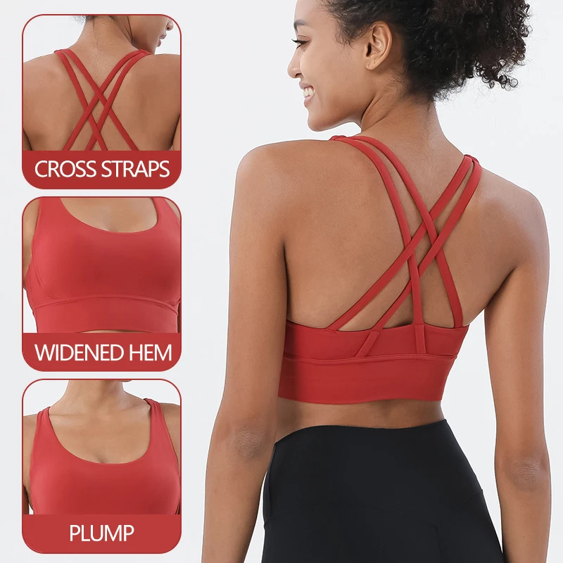 

Nylon Top Women Bra Sexi Top Woman Breathable Underwear Women Fitness Yoga Sports Bra For Women Gym 10 Colors