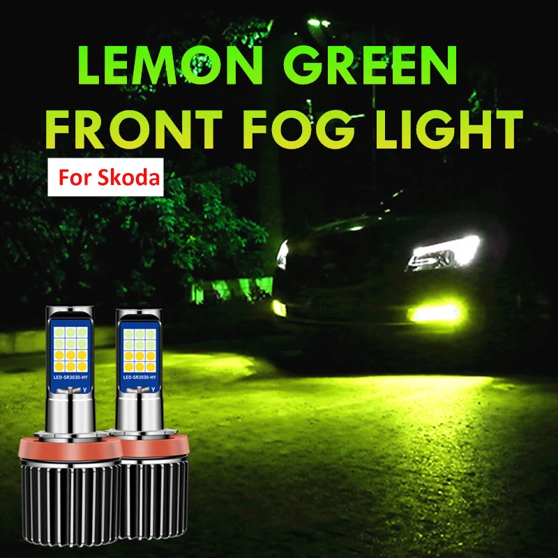 

2PC H11 H8 Car LED Bulbs Driving Fog Light Lamp Bulb For Skoda Octavia 1 2 3 MK1 MK2 MK3 5E 1Z 1U A5 A7 (1996-2019) Accessories