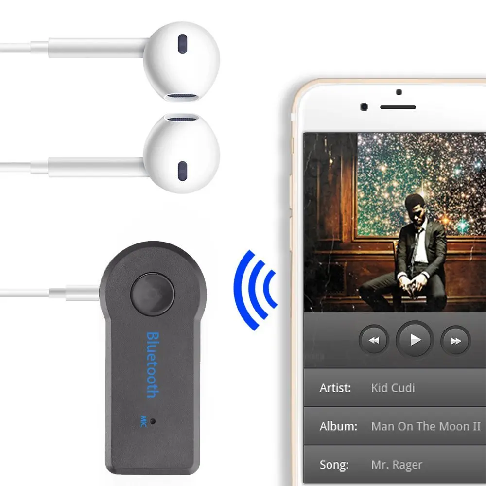 YUNCLOUD Bluetooth Receiver Kit 3.5mm Stereo Portable Wireless Audio Adapter For Home Music Sound System Smartphone | Компьютеры и