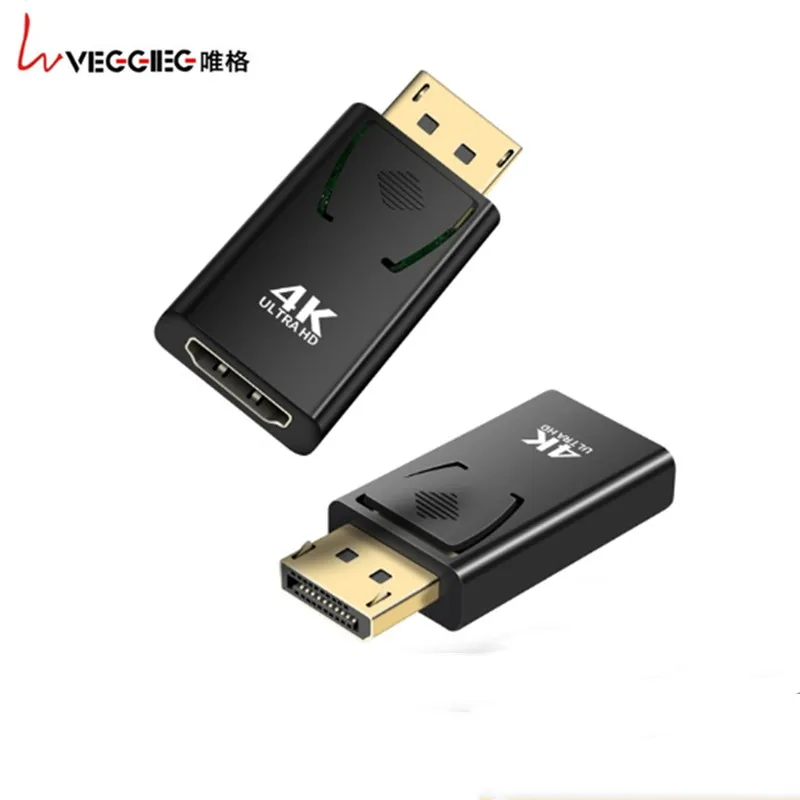 Veggieg DP к HDMI адаптер 4K порт дисплея конвертер Дисплей компьютера адаптер| |