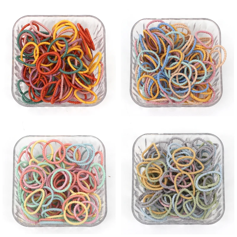 

Резинка для волос, из спандекса, ярких цветов, 100 шт./лот