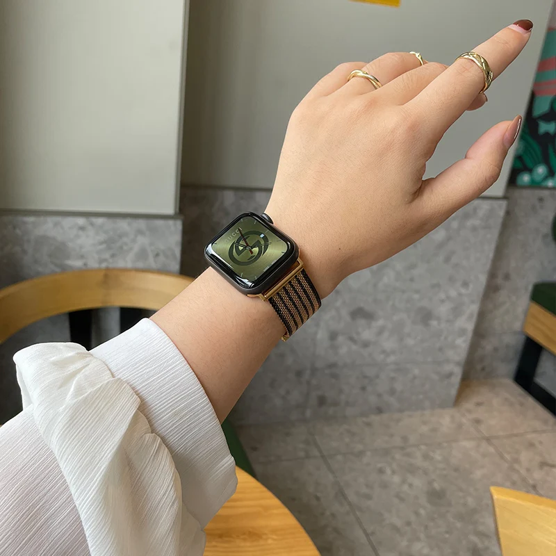 Stainless Steel strap for Apple Watch band 44mm 40mm 45mm 41mm 42mm/38mm Metal belt Bracelet iWatch serie 3 4 5 6 se 7