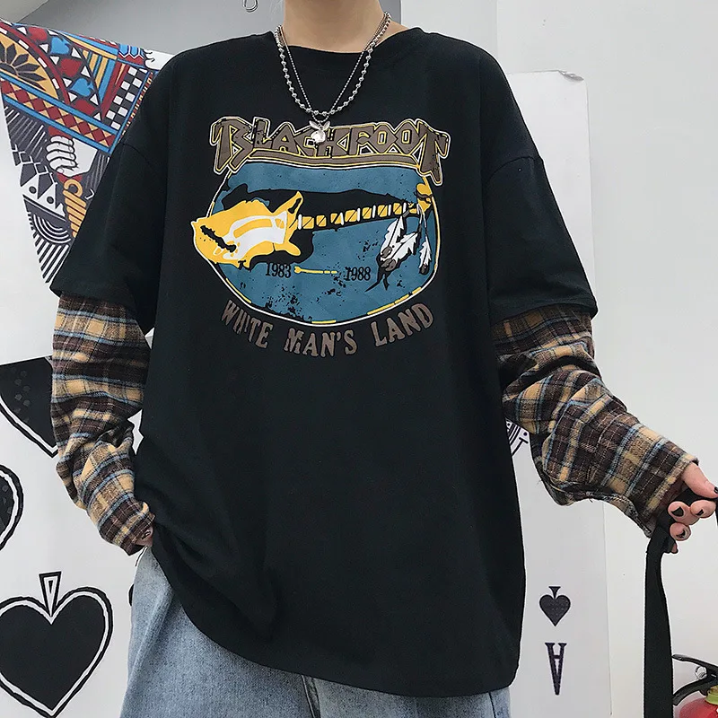 Футболка женская с индивидуальным принтом в стиле Харадзюку|Футболки| |