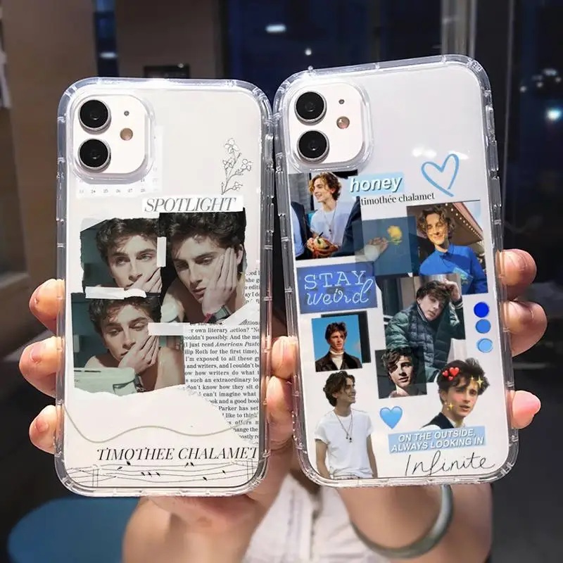 

Timothee chalamet Phone Case Transparent For iPhone 6 7 8 11 12 13 S Mini Pro X XS XR MAX Plus Cover Funda Shell