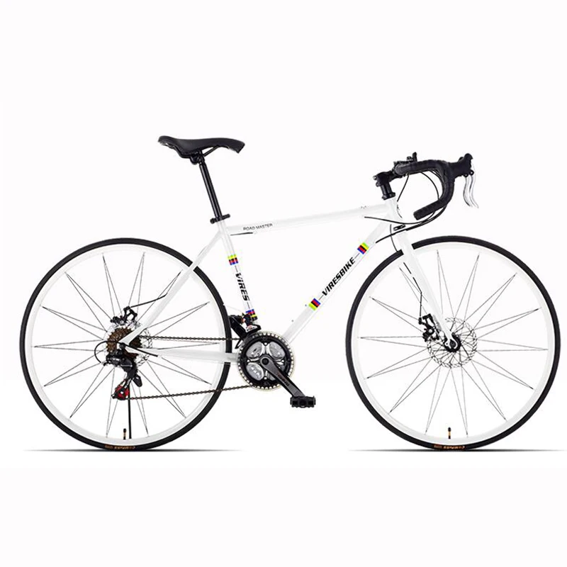 

New Product Road Bike Variable Speed Double Disc Brake Broken Wind Curved Handle Women and Men Adult Bicycle