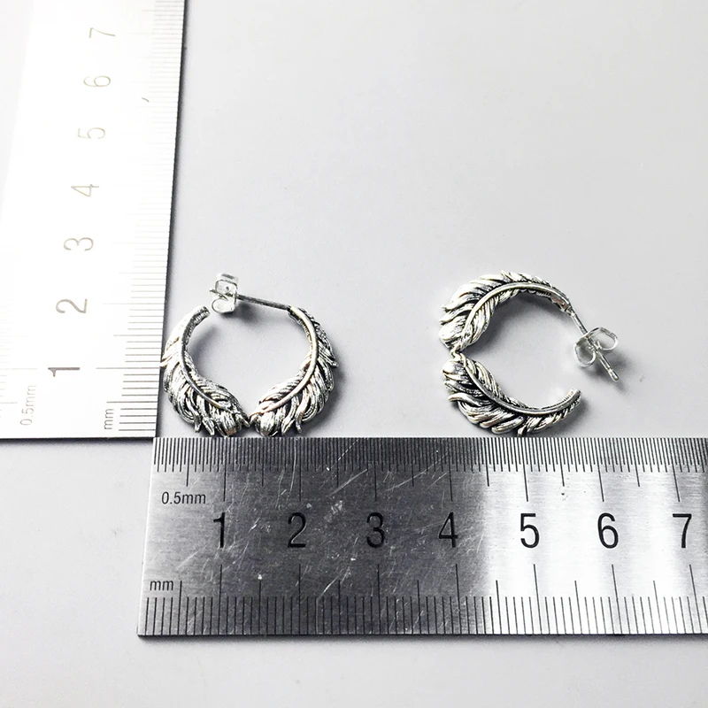 Серьги кольца в креольском стиле женские круглые украшения из стерлингового