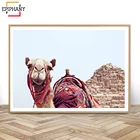 Принт с верблюдами, марокканские художественные принты, декор в стиле бохо, Современная пустыня, постеры с животными ламы, Картина на холсте, настенные картины для гостиной