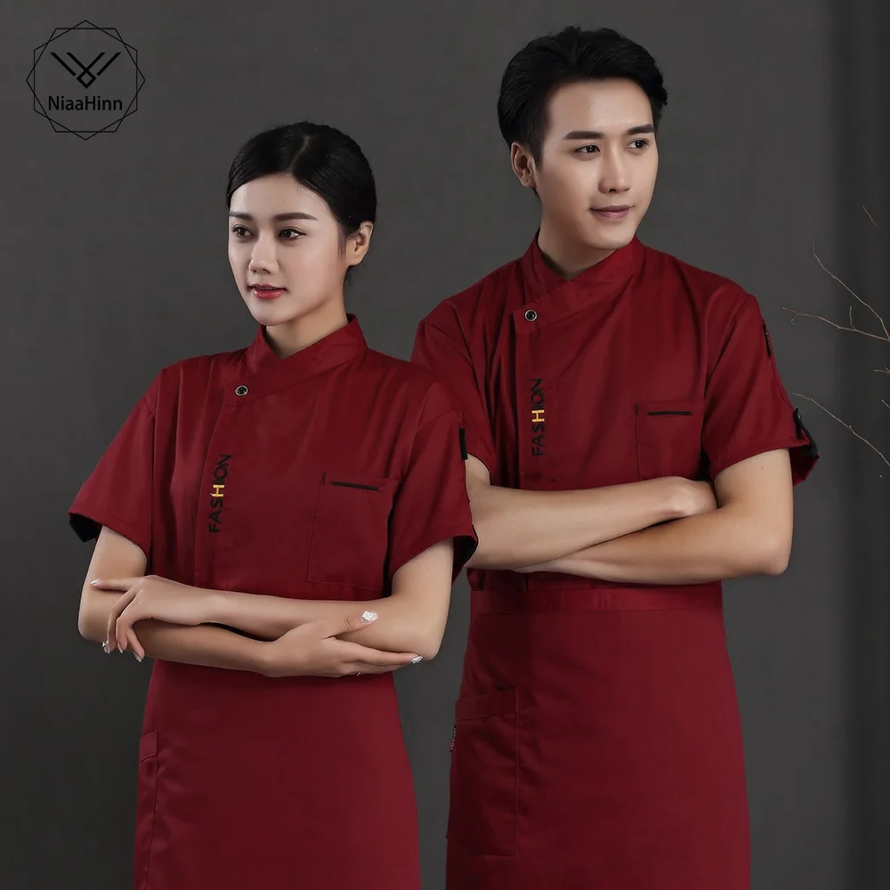 Одежда для еды комбинезоны Мужская Унисекс форма повара ресторана короткий