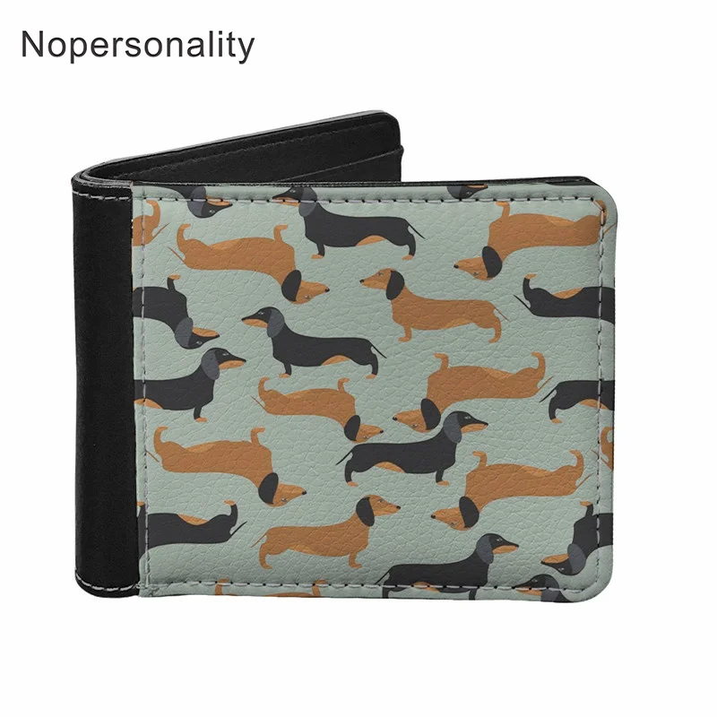 

Nopersonality Casual Folding Ladies Wallet Dachshund Pattern Fashionable Coin Purse for Women Short Money Holder Woman Monedero
