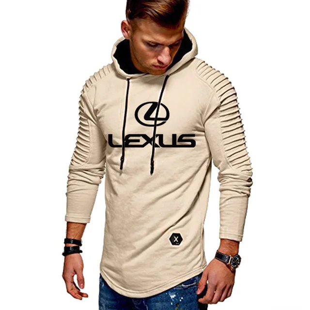 

Hoodies Men Lexus Car Logo Print Sweatshirt Spring Autumn Men Hoodies Folds Slim fit Sportswear harajuku Casual Hoody tracksuit