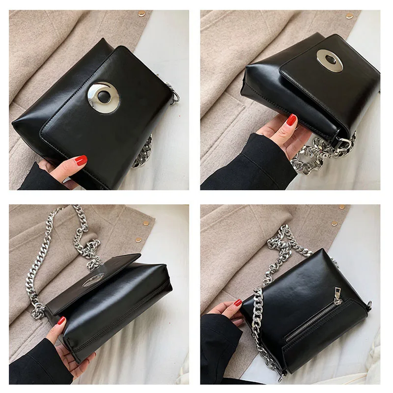 Женские сумки известного бренда женская сумка-мессенджер с толстыми цепочками