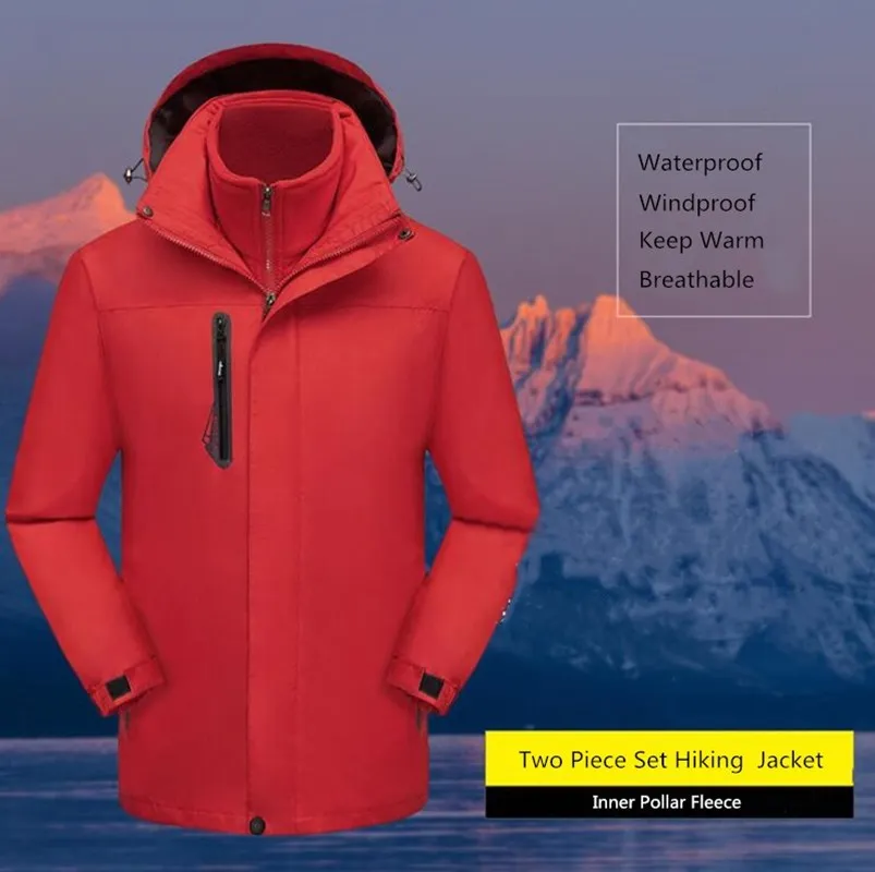 Водонепроницаемая походная куртка уличный комплект из двух предметов зимние