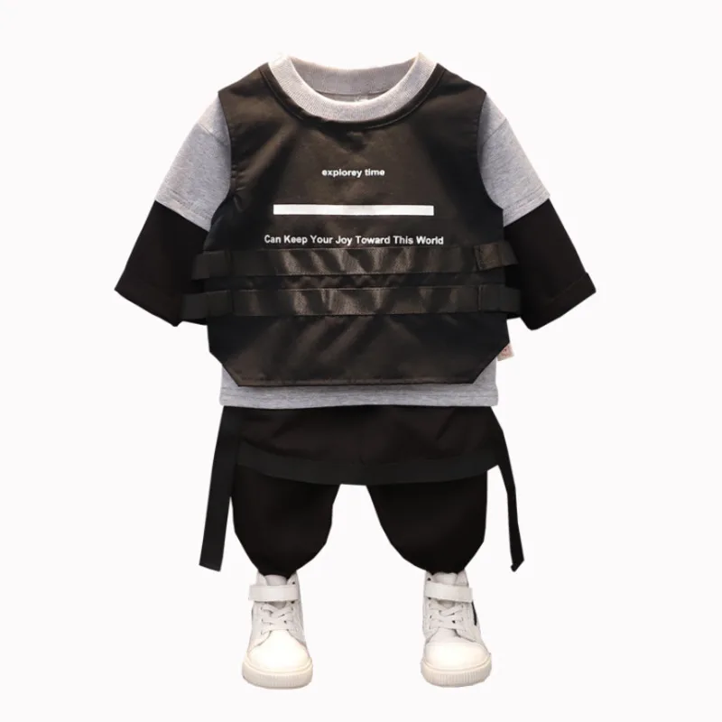 

New Spring Autumn Baby Boys Girls Clothes Children Cotton Vest T Shirt Pants 3Pcs/sets Toddler Fashion Costume Kids Tracksuits