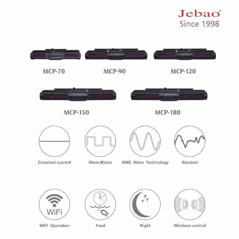Новый насос Jebao MCP 70 90 120 150 180 с перекрестным потоком дисплей Wi-Fi управлением