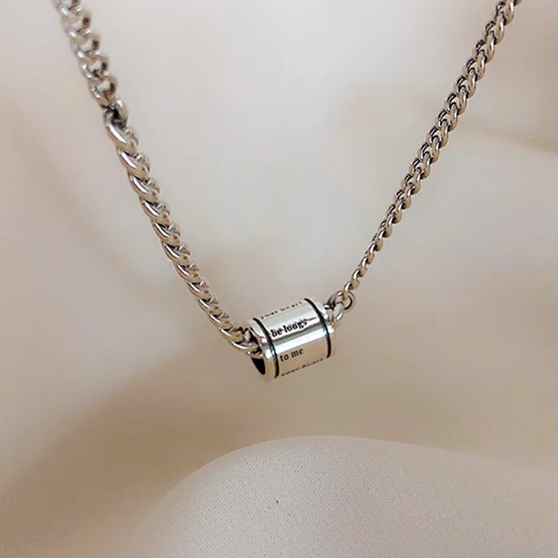 YIZIZAI Fashion Silver Color Tiny Dainty Necklace Letter Round bead pendant Jewelry for Women Girlfriend Gift | Украшения и