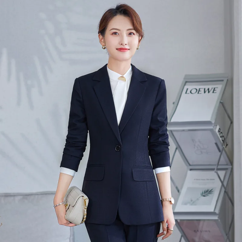 100 Kg Large Size High Quality Women Suit Trousers Two-piece 2022 New Autumn and Winter Elegant Ladies Blazer Business Trousers