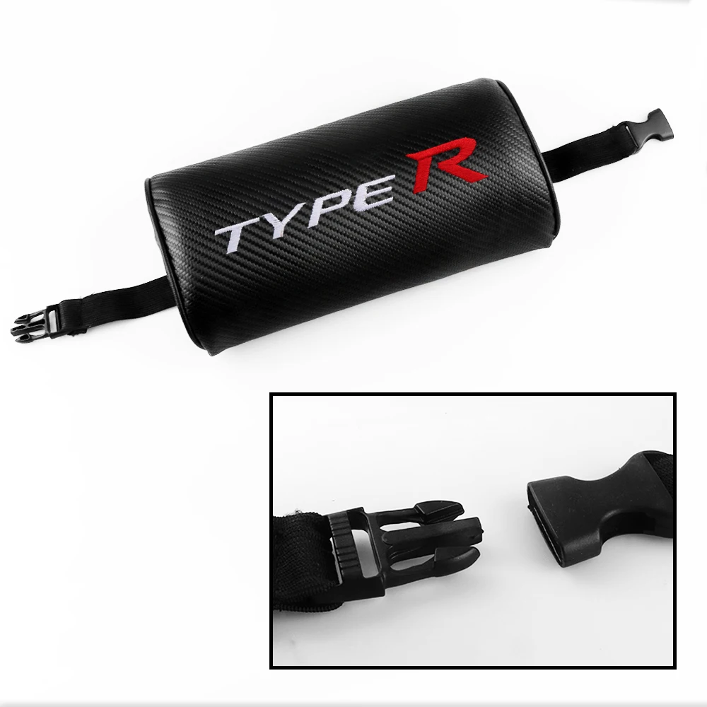 Подголовник из углеродного волокна для автомобиля Кожаная подушка сиденья и шеи