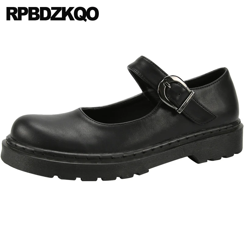 

Footwear Japanese School Designer Shoes China Round Toe Flats Chinese 2021 Fashion Mary Jane Women Spring Autumn Black Ladies