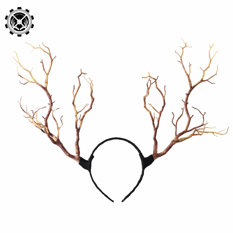 Головной убор с оленем рогами Фэнтезийный Костюм Фея Вуалетка головной