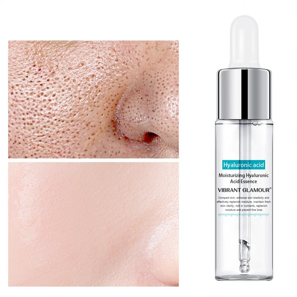 

Hyaluronic Acid Face Serum Anti-Aging Shrink Pore Whitening Moisturizing Essence Face Cream Dry Skin Care 15ml