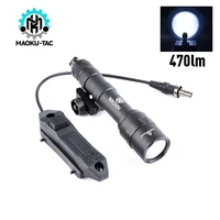wadsn tactical hunting flashlight m600u 470 lumens led pressure switch set airsoft weapon lighting accessories fit 20mm rail