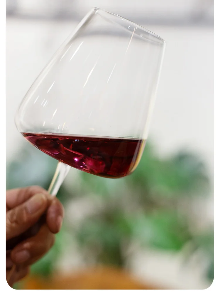 Ультра-тонкий 650 мл/550 мл с украшением в виде кристаллов бургундского вина Стекло
