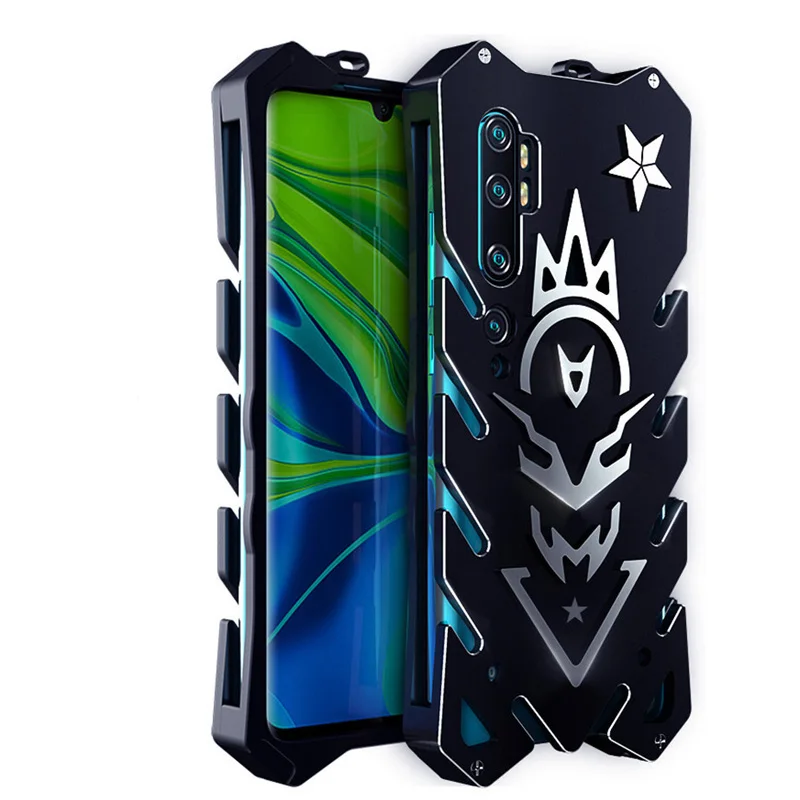 Чехол для Xiaomi Mi Note 10 Pro противоударный металлический чехол-накладка Zimon Xiomi note pro