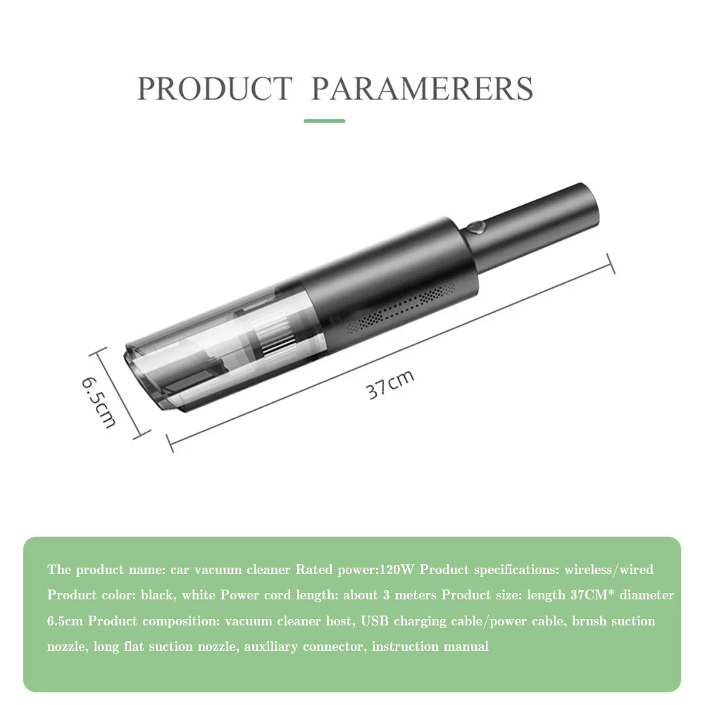 

car vacuum cleaner portable with handheld vacuum cleaner car household dual-use 120W 6000pa strong suction mini cleaner Sales