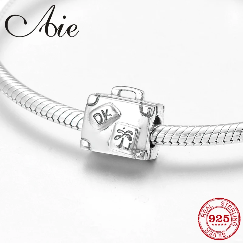Fashion creative handbag shape 925 Sterling Silver DIY gift fine beads Fit Original European Charm Bracelet Jewelry making | Украшения и