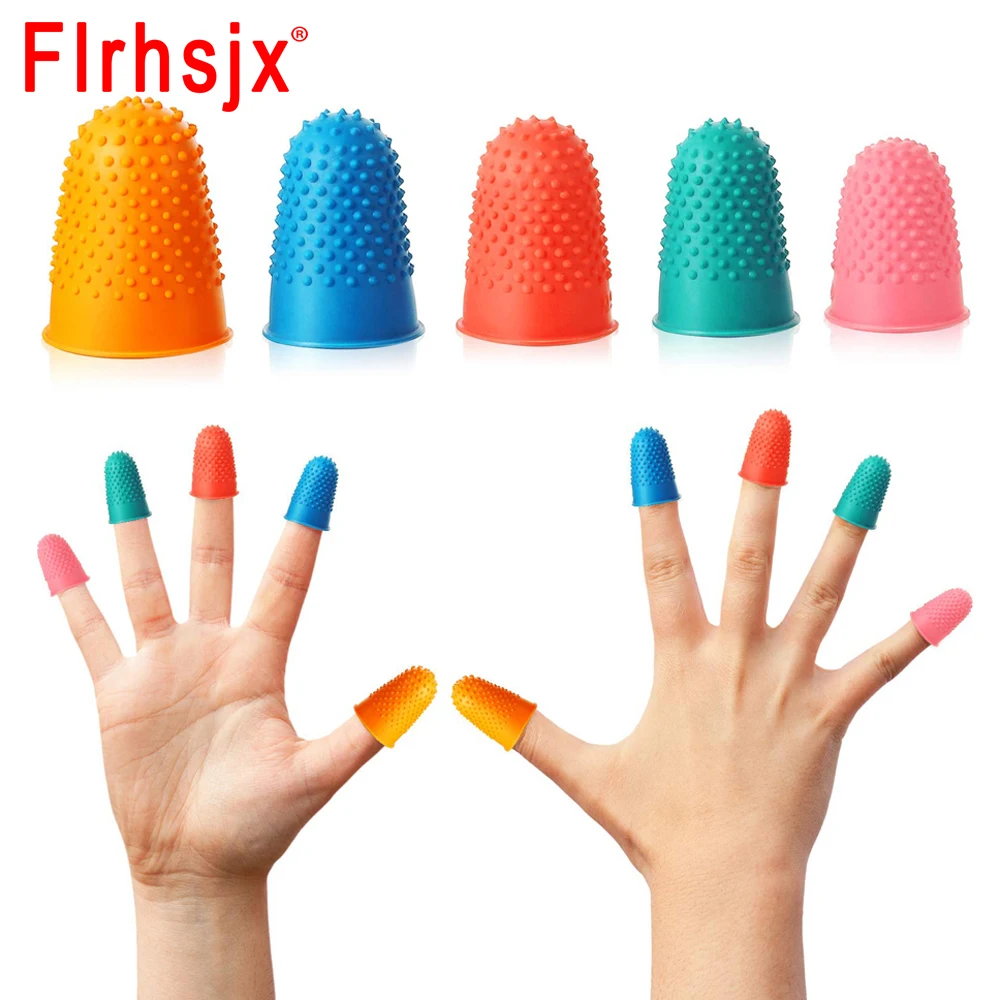 

1/5pcs Sewing Thimble Hand-Working Sewing Thimble Finger Protector Rubber Fingers Cover Thimble DIY Quilting Sewing Accessories