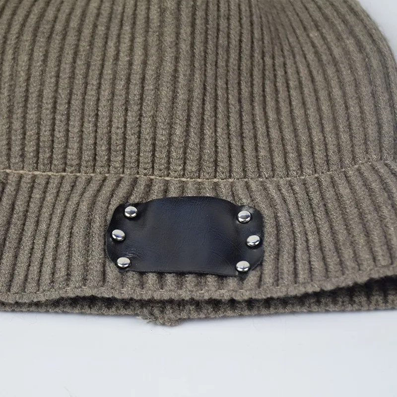 Повседневные облегающие шапки с аниме для мужчин и женщин вязаная зимняя шапка