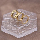 Лидер продаж, кольцо на палец с покрытием из черного золота, минималистичные круглые кольца из нержавеющей стали для женщин и девушек